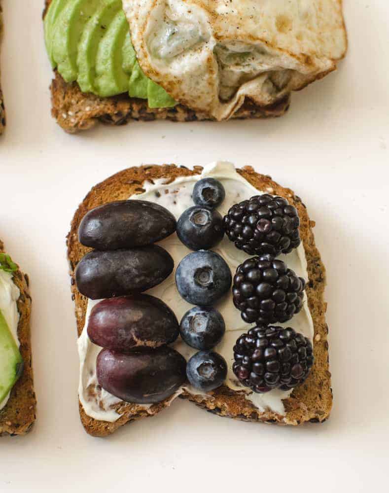 Healthy Toasts - Purple Toast A close-up of the Purple Toast.