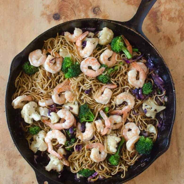 Shrimp Noodle Stir Fry — Bless this Mess
