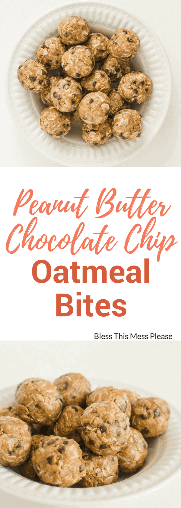 Peanut Butter Chocolate Chip Oatmeal Energy Bites