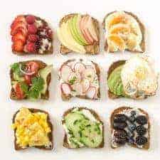 9 Simple, Sweet and Savory Healthy Toast Ideas that are simple, colorful, and filling enough to make into a meal.