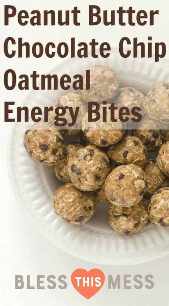 Peanut Butter Chocolate Chip Oatmeal Balls Easy NoBake Recipe