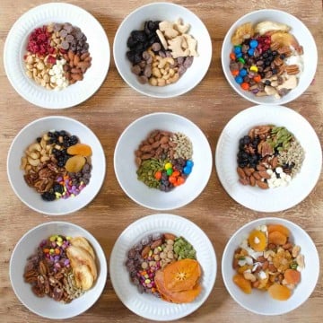Make a DIY Trail Mix station for your kids to create their own trail mix combinations to snack on all summer long.