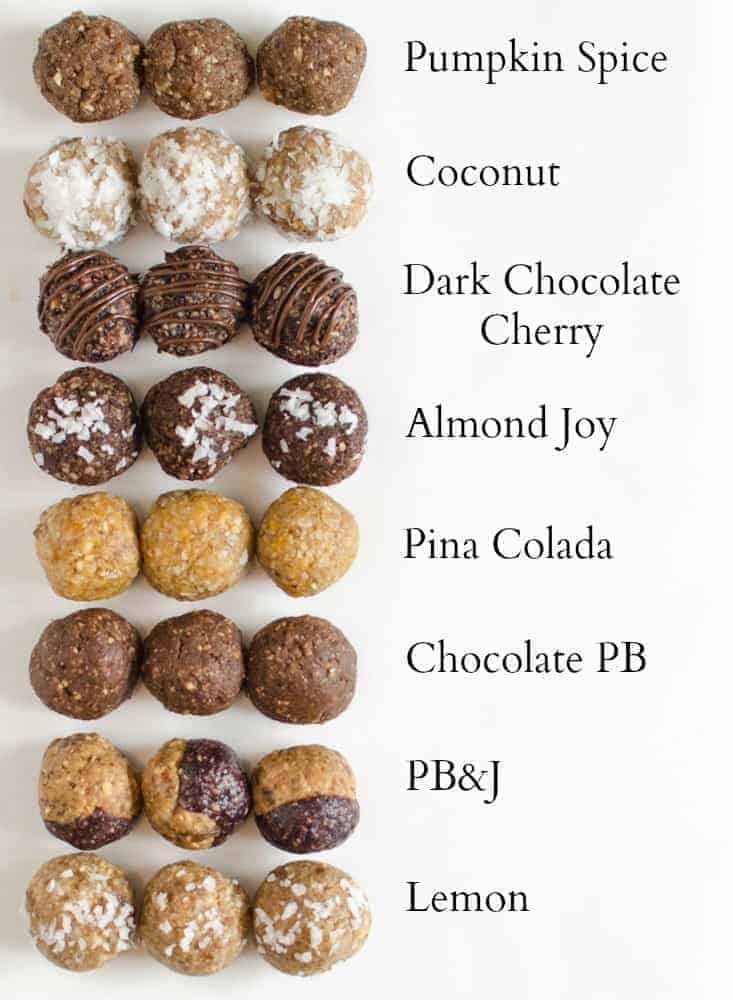 Almond Butter Energy Balls With Chocolate & Coconut