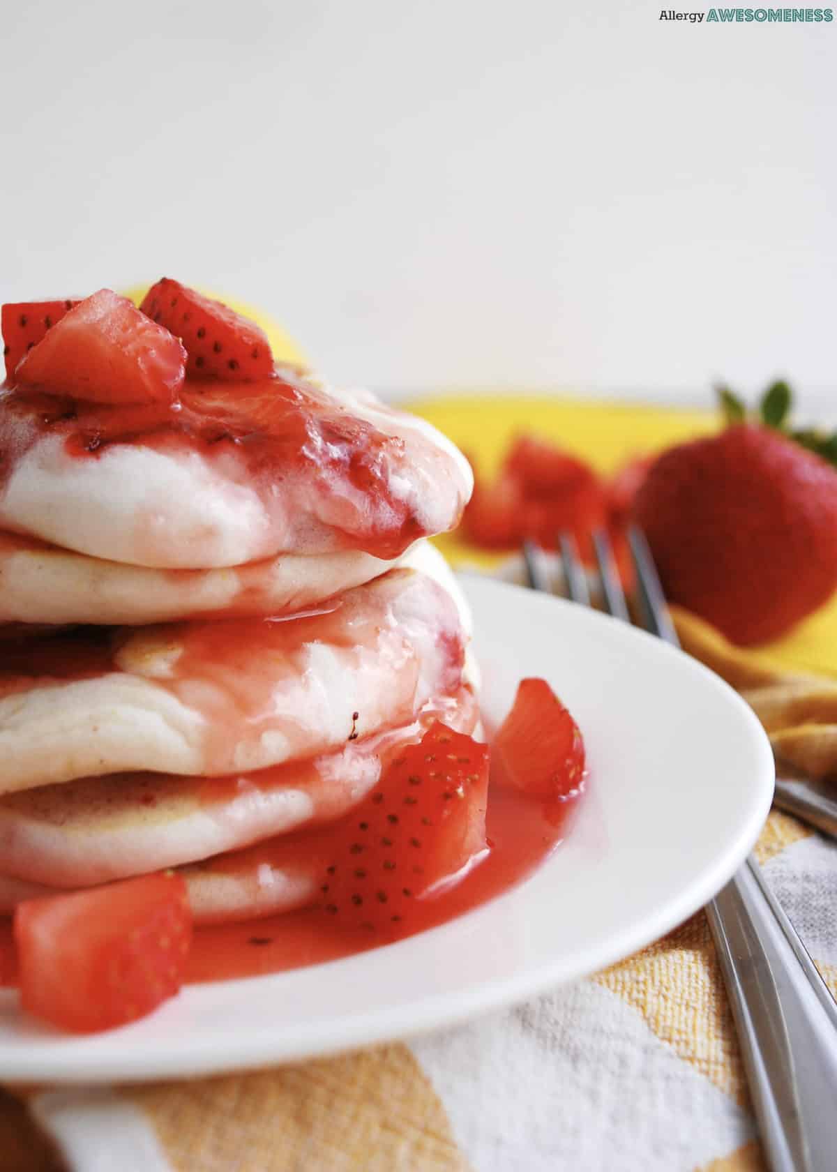 Gluten Free Strawberry Pancakes Recipe 