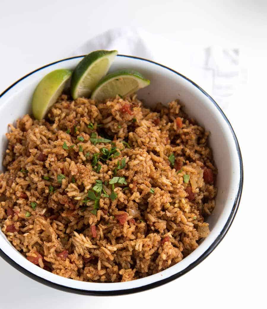 Easy Spanish Rice in the Rice Cooker.