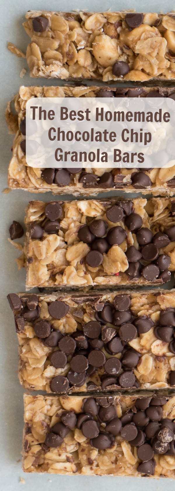 The best and easiest chocolate chip granola bar recipe ever, and the best part it includes peanut butter too! 