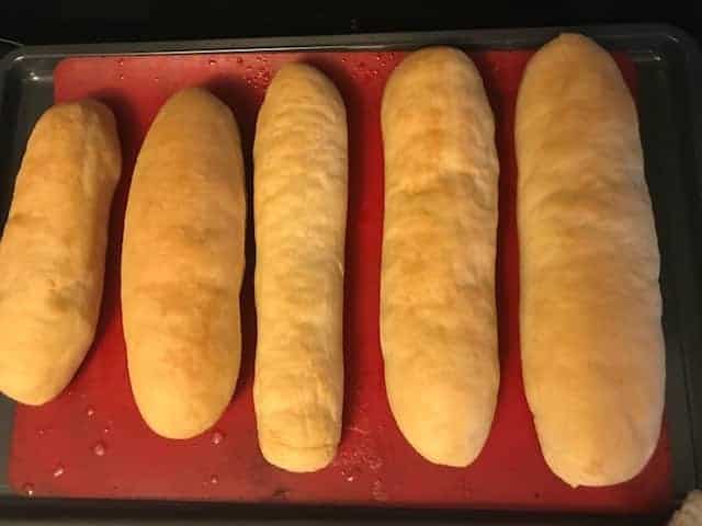 five loafs of cooked bread