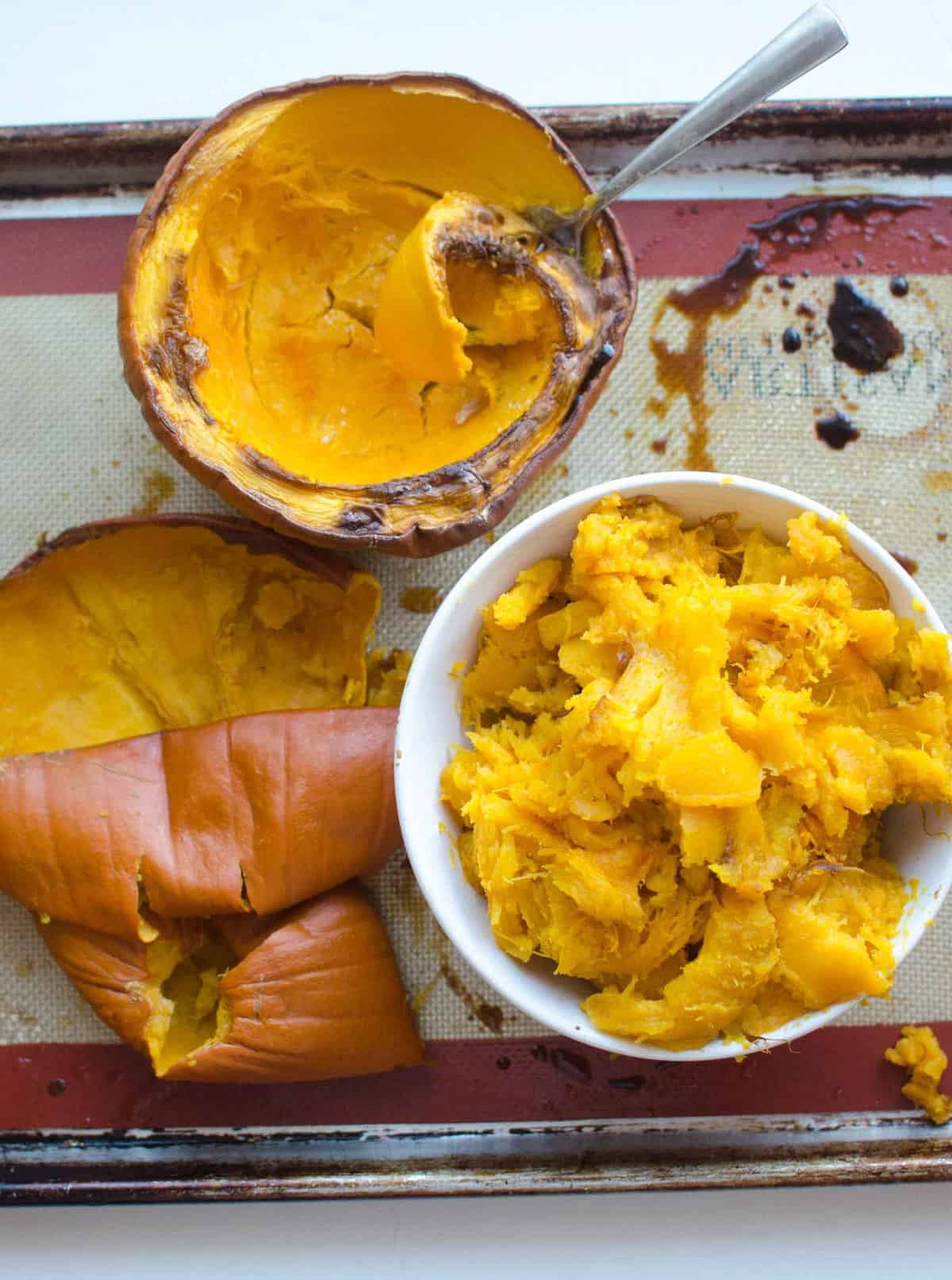 Homemade pumpkin puree is as simple as roasting, scooping, and blending a fresh pumpkin into a simple puree. You are going to love it's bright color, smooth texture, and simple preparation.