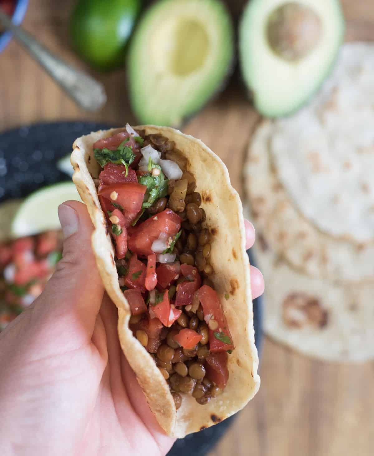 Quick, easy, and healthy lentil tacos are one of our favorite plant-based dinner ideas the whole family loves.