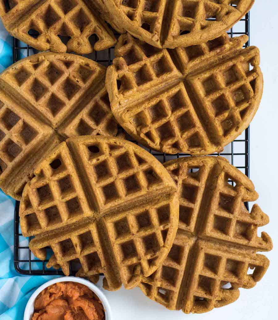 Easy Whole Wheat Pumpkin Waffles Recipe