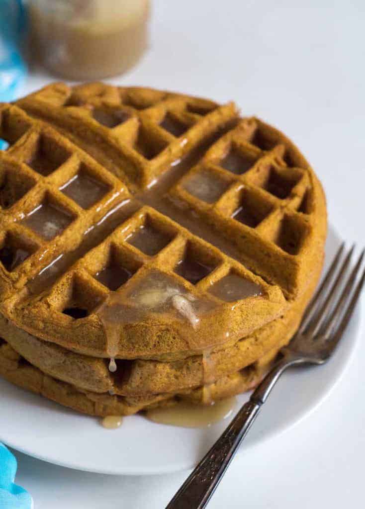 Whole Wheat Pumpkin Waffles Recipe | Favorite Easy Pumpkin Recipes