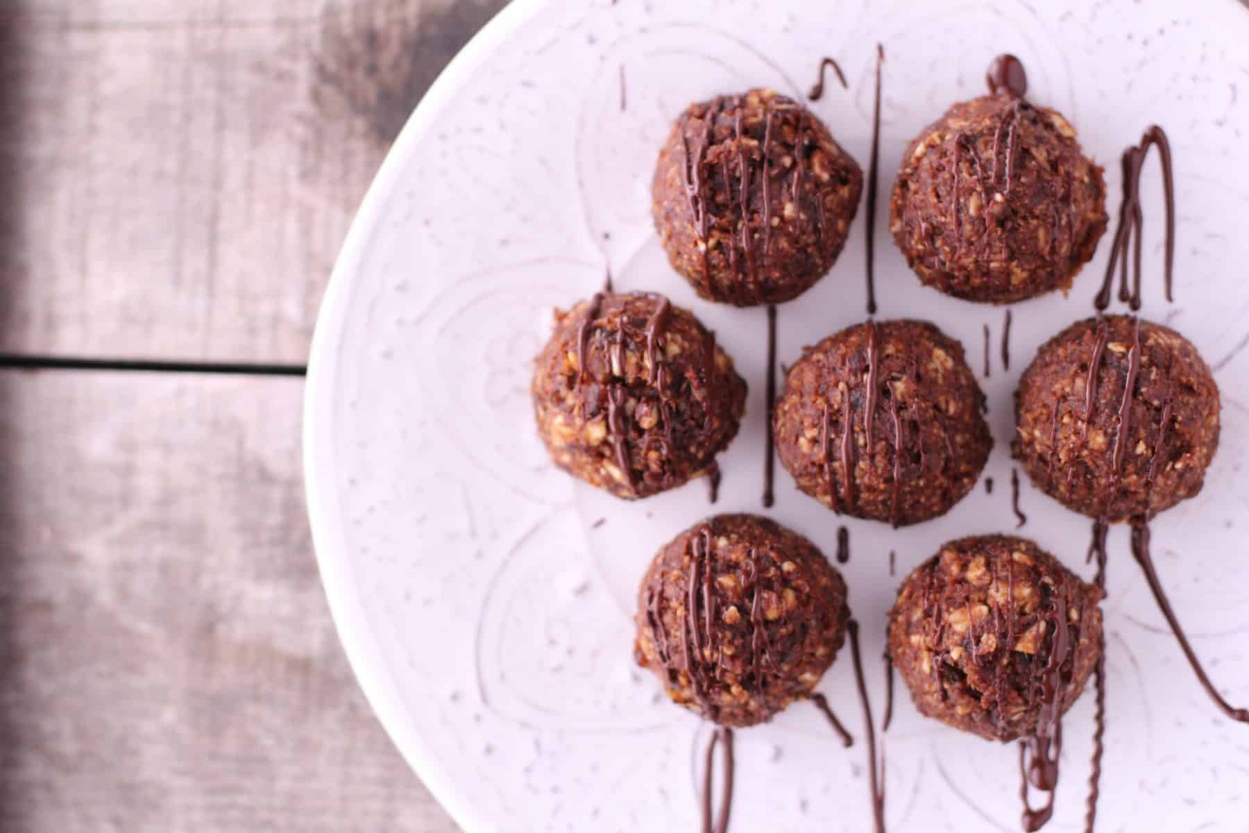 Melted Dark Chocolate Pumpkin Date Balls