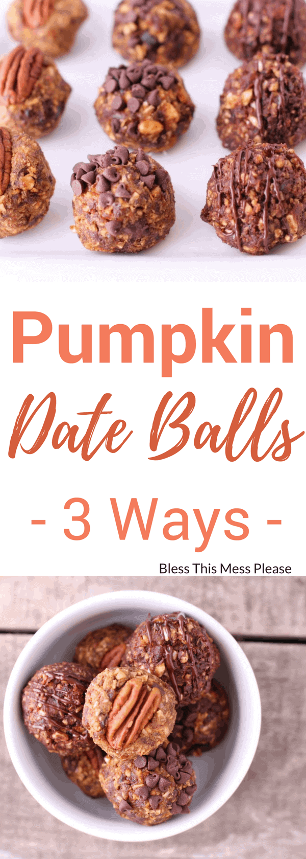 Pumpkin Date Balls 3 Ways