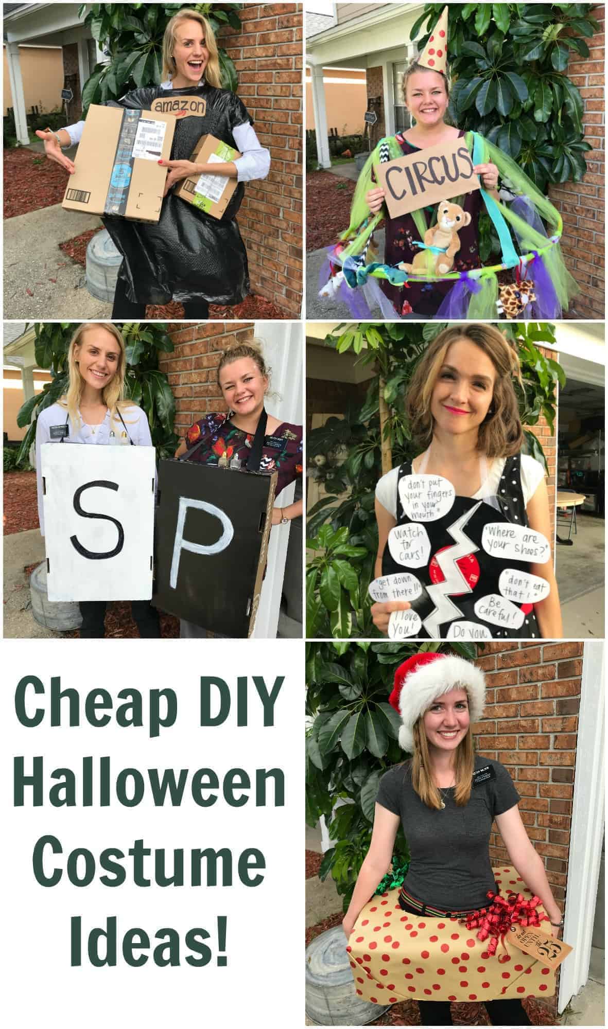 Cheap DIY Halloween costume ideas that are super quick, easy, and very inexpensive to make! 