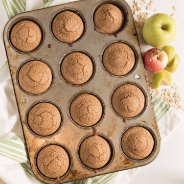 Healthy Apple Cinnamon Muffins (Made in the Blender!)