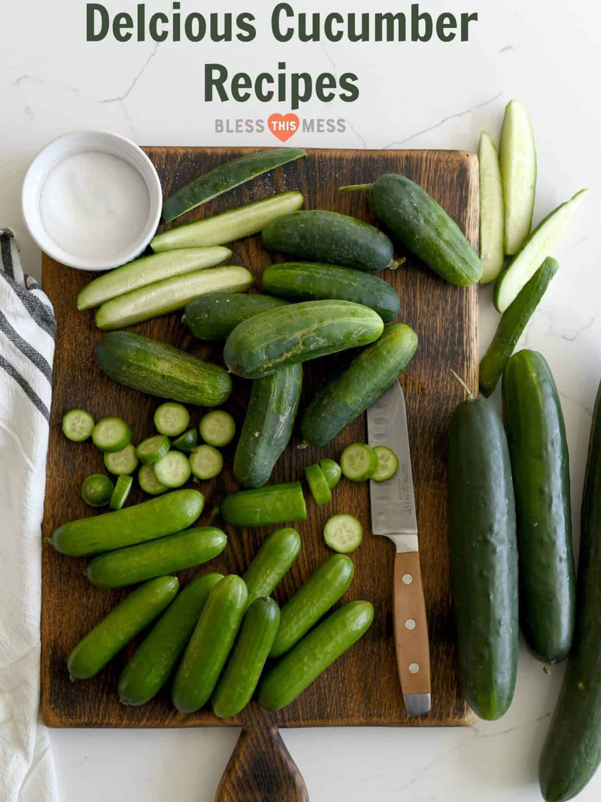 The most delicious cucumber recipes on the web, all in one place including easy refrigerated pickles, cucumber salad, green Detox juice and more!
