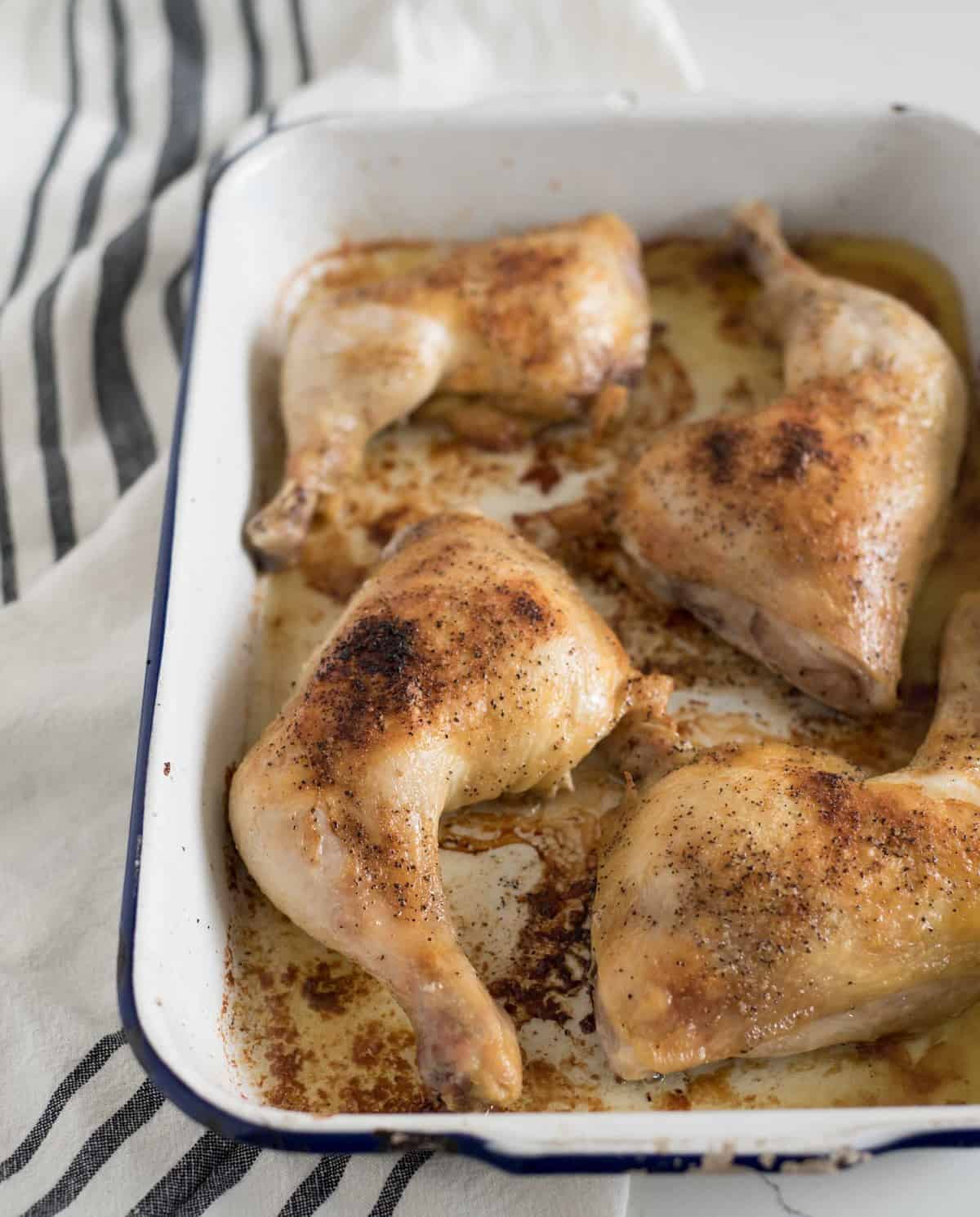 What temperature should you cook chicken legs in the oven The Best Baked Chicken Leg Quarters Easy Chicken Recipe