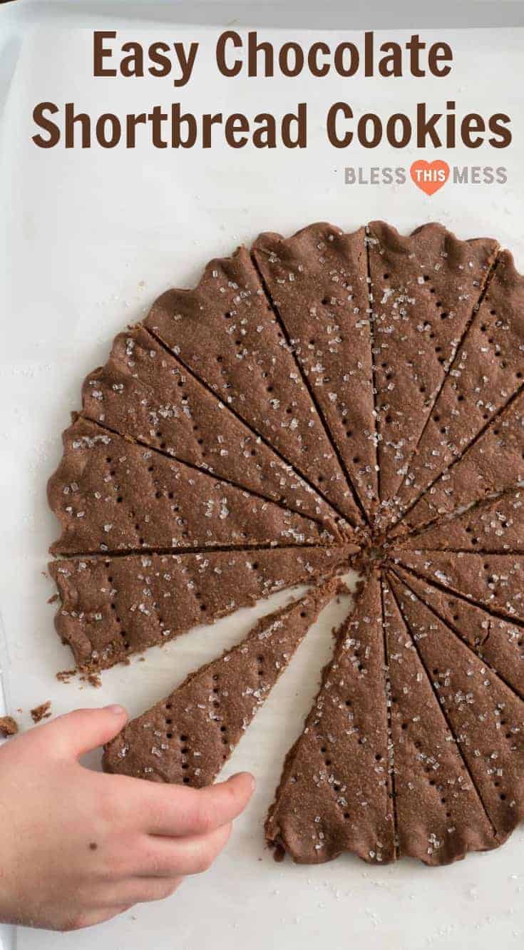 Easy chocolate shortbread is a lightly sweetened crisp buttery cookies made with just 6 simple ingredients.