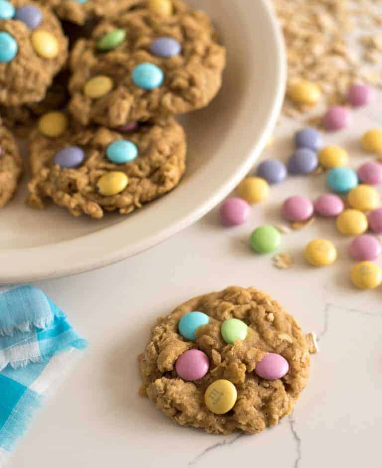 Chewy Spring M&M Oatmeal Cookies Best Soft Oatmeal Cookie Recipe