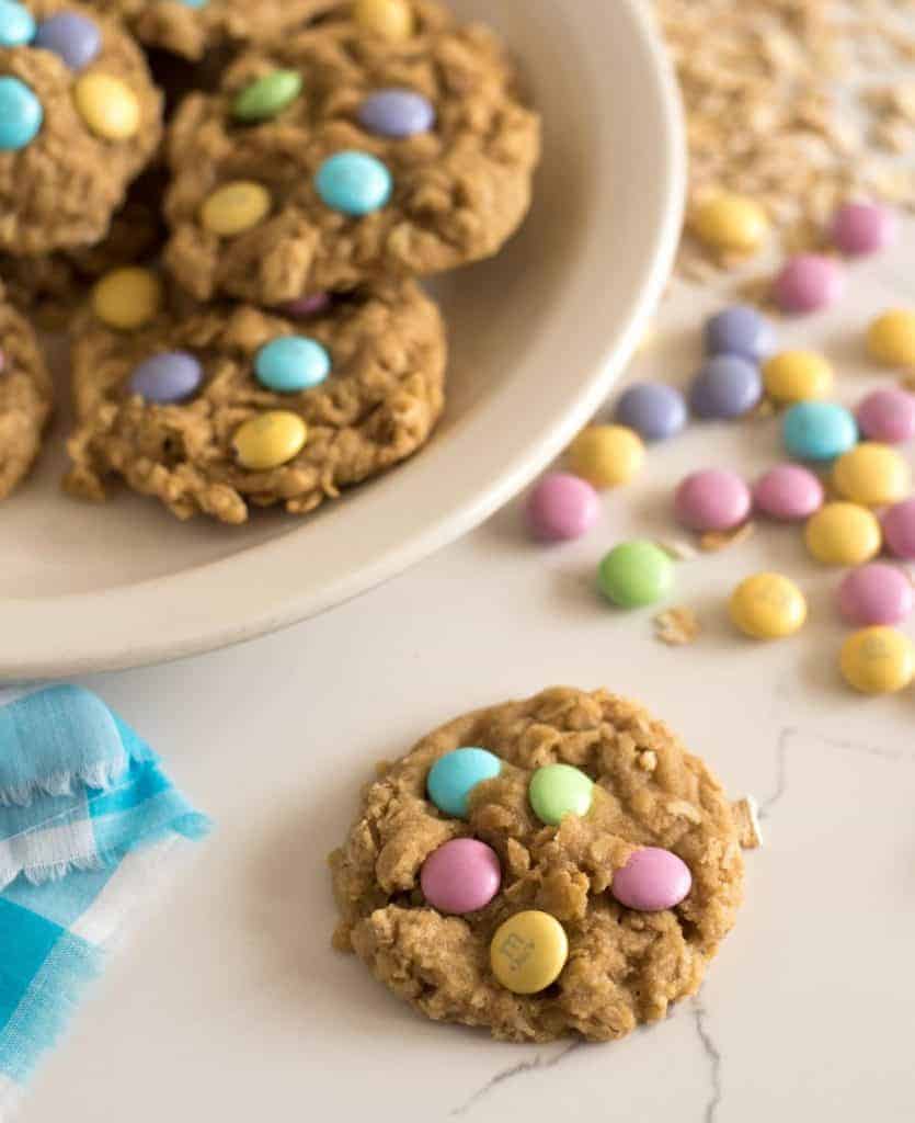 Chewy Spring M&M Oatmeal Cookies Best Soft Oatmeal Cookie Recipe