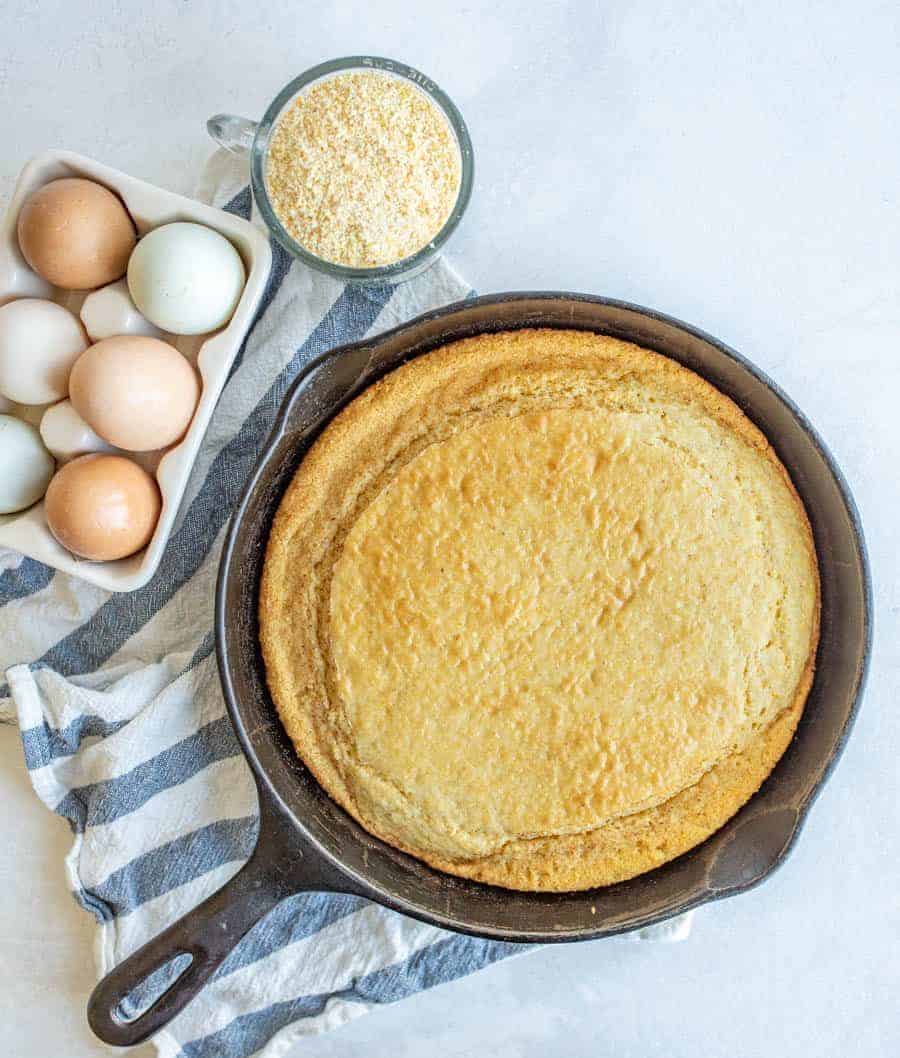 Homemade Skillet Cornbread - Sprinkle of Green