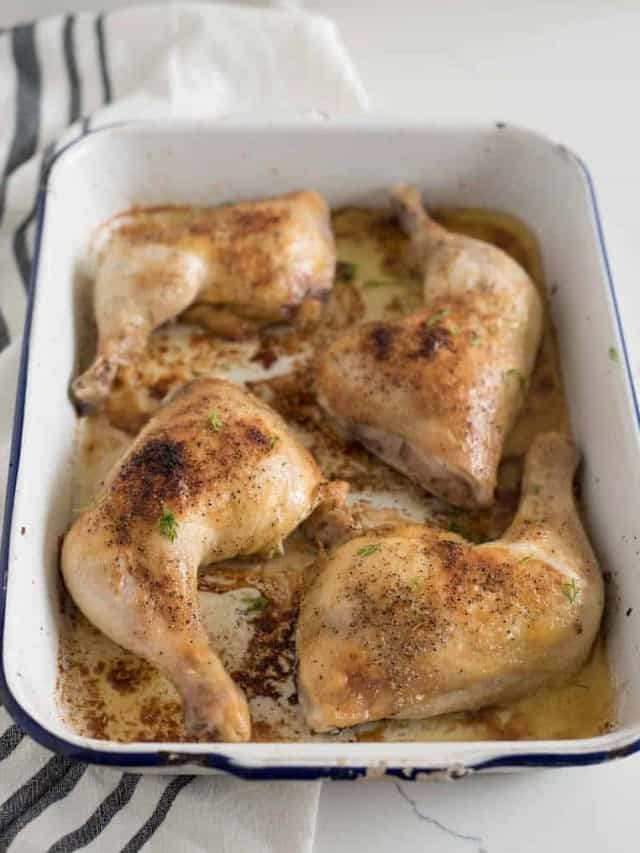 Baked Chicken Leg Quarters — Bless this Mess