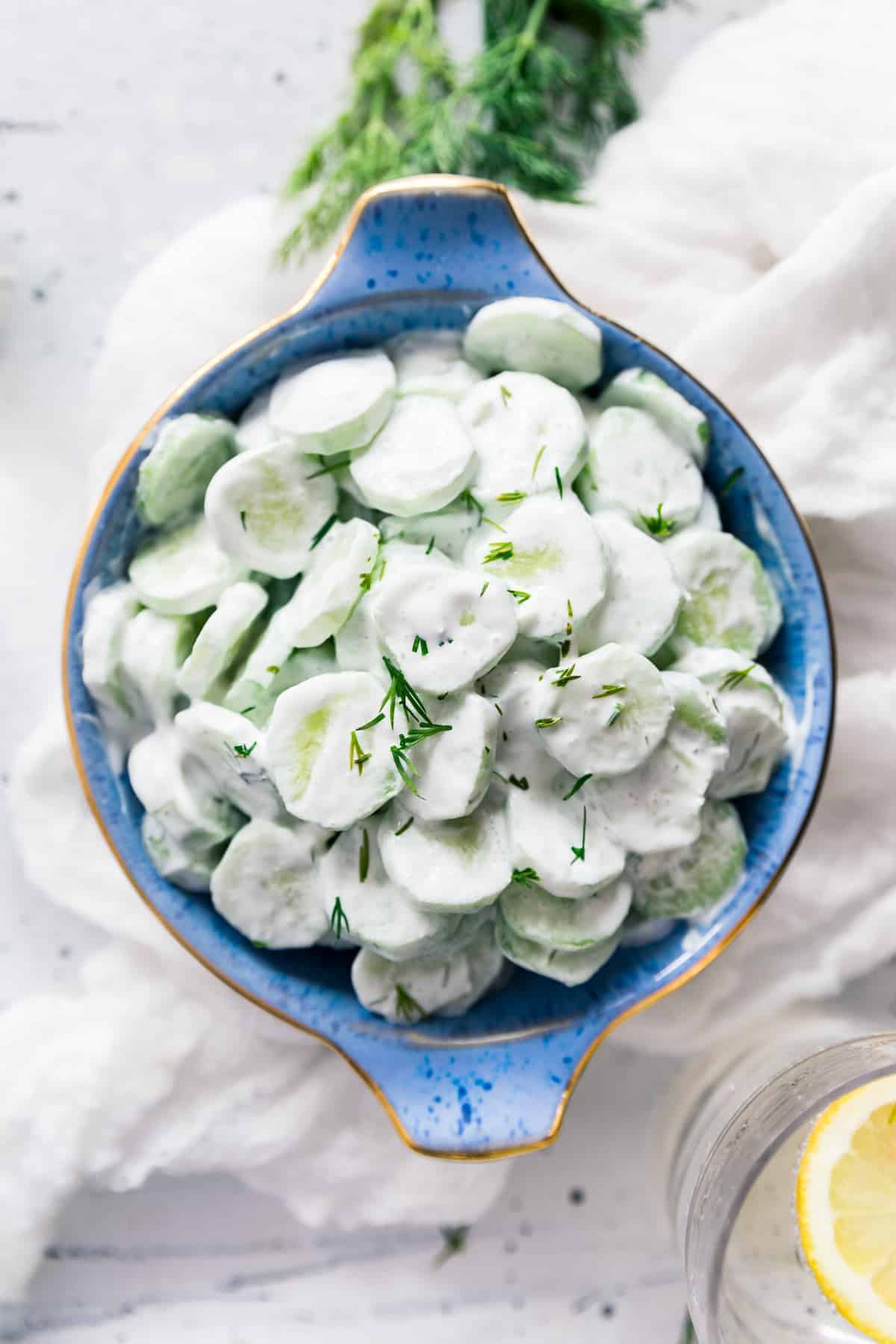 Bowl of cucumber salad