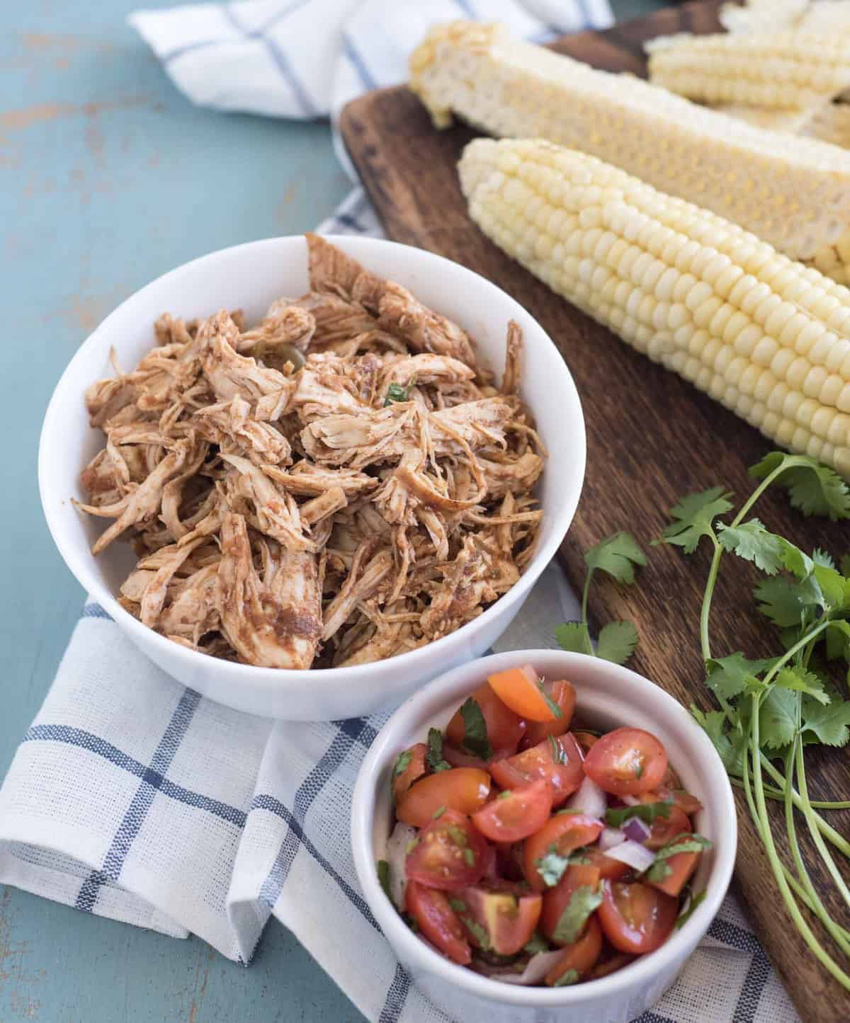Instant Pot Chipotle Chicken Taco Meat is made with just a few simple ingredients but packs tons of flavor and is done in about 25 minutes.