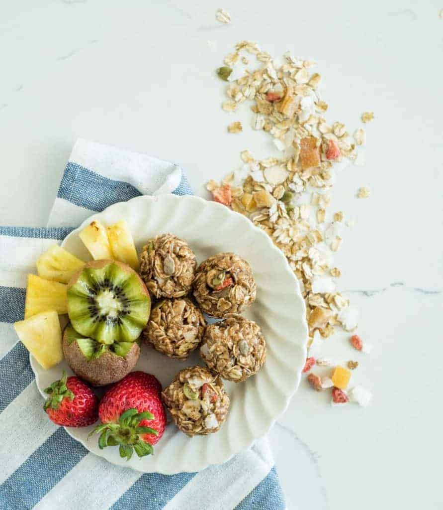 Image of No Bake Muesli Bites and Fruit