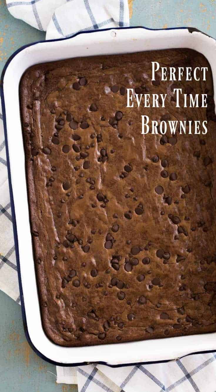 Classic brownie recipe that turns out every time, is not too rich, is perfectly fudgy, and can be made your own with all kind of mix-in's. 