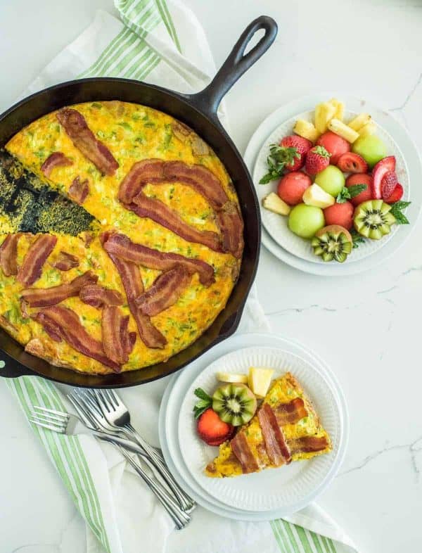 Cheesy Bacon and Roasted Potato Egg Casserole — Bless this Mess