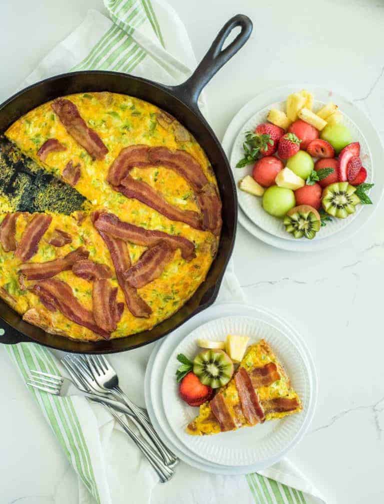 Cheesy Bacon and Roasted Potato Egg Casserole — Bless this Mess