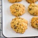 Tray of sausage and cheese biscuits