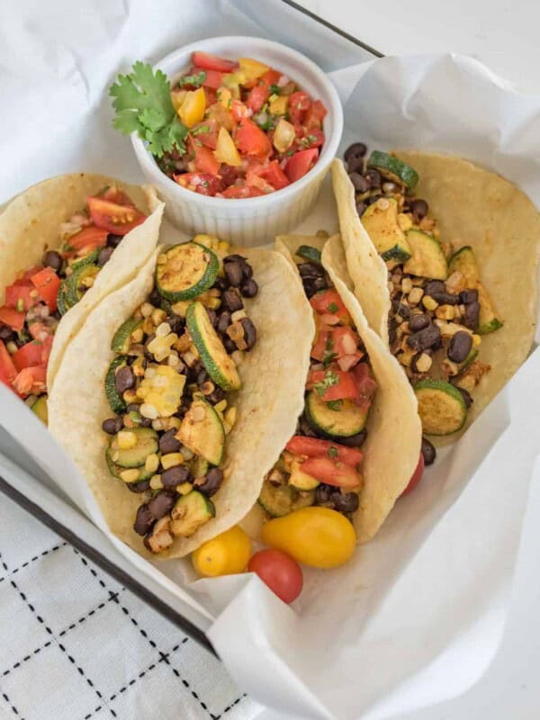 Image of Roasted Zucchini, Corn & Black Bean Tacos