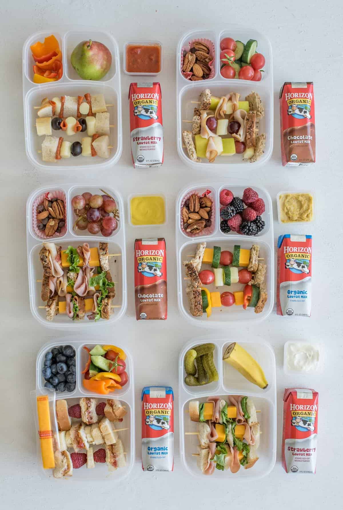 6 Easy "Sandwich-on-a-Stick" Lunch Box Ideas are perfect to take to school or work and are a fun twist on all of your favorite classic sandwiches.