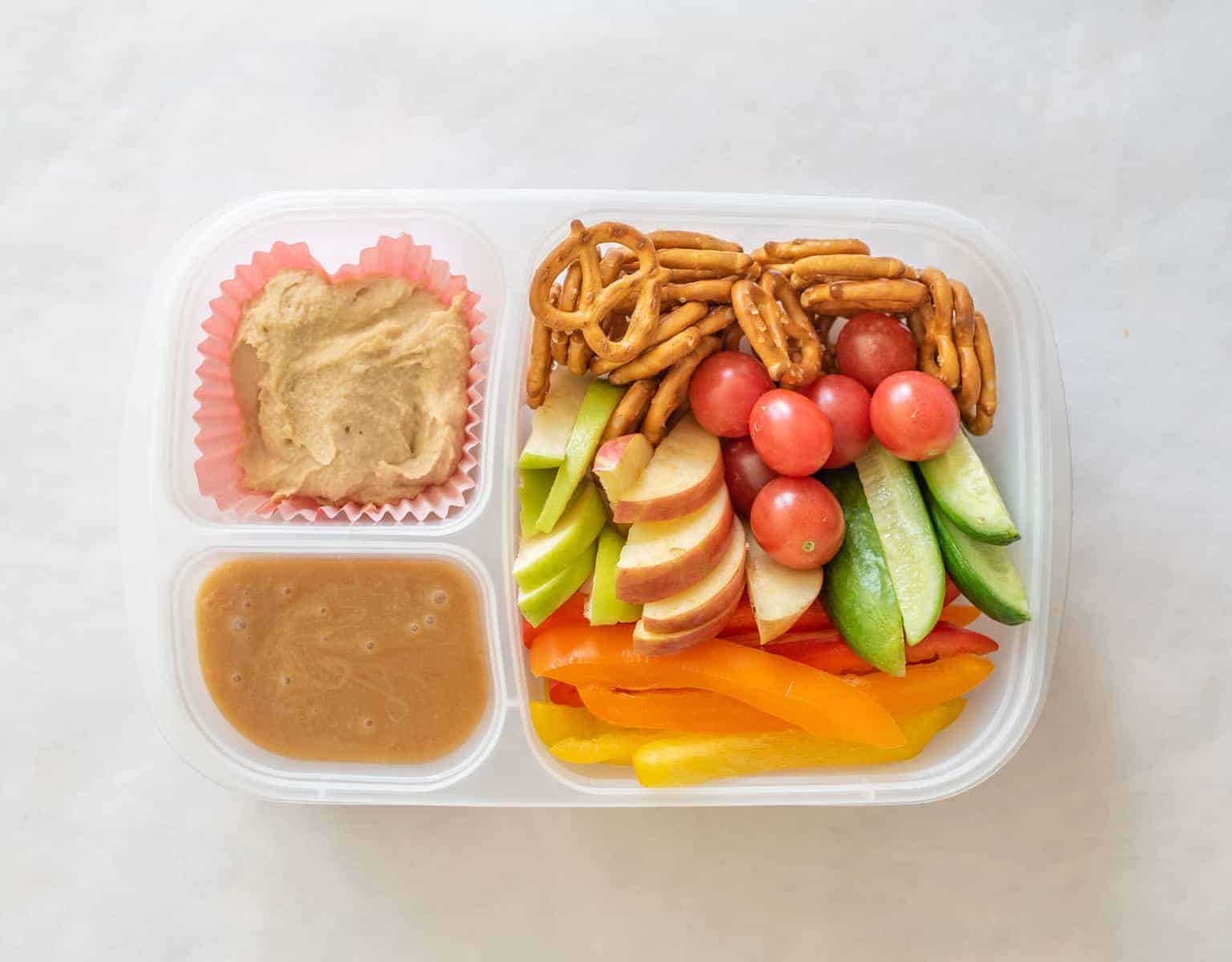 The Hummus Lunch Box - No-Cook Lunch Ideas - Budget Bytes