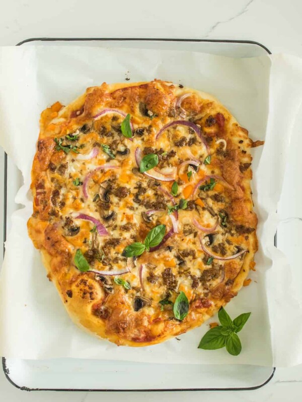 Image of homemade supreme pizza