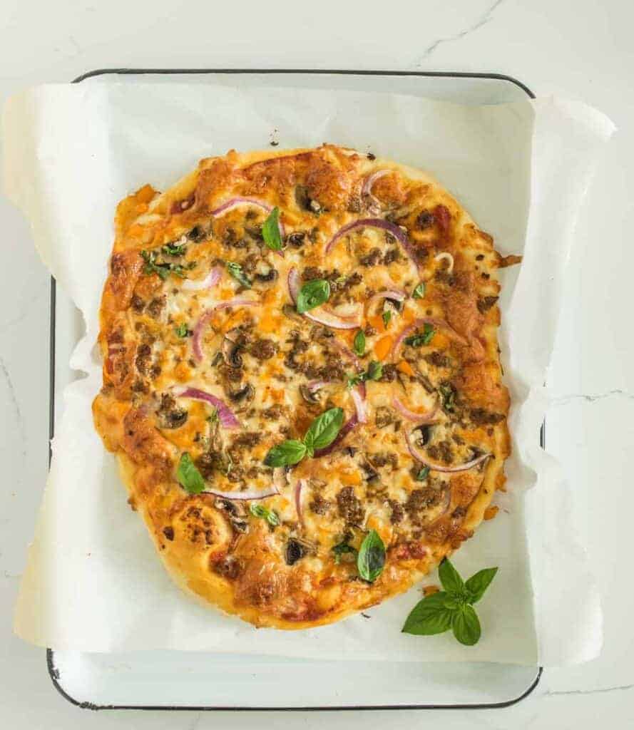Image of homemade supreme pizza