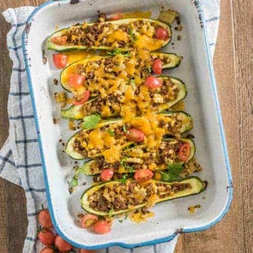 Easy Taco Zucchini Boats