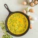Pan of zucchini egg bake