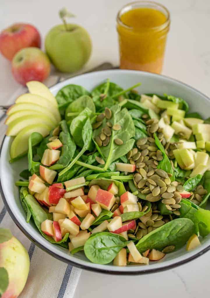 Spinach Salad with Apple Vinaigrette A Healthy Salad Recipe With Apple