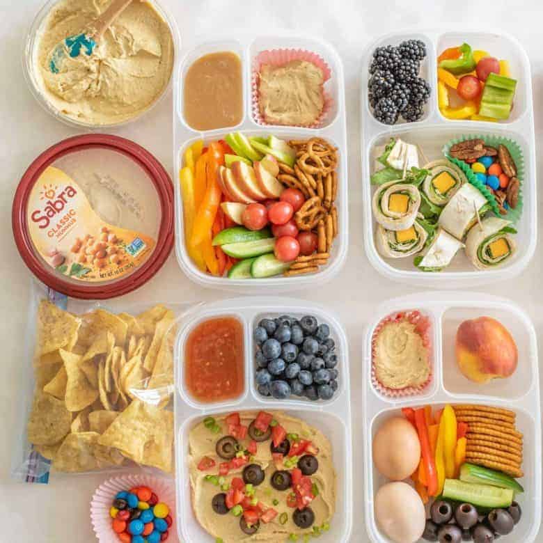 Six Quick and Easy Hummus Lunch Boxes — Bless this Mess