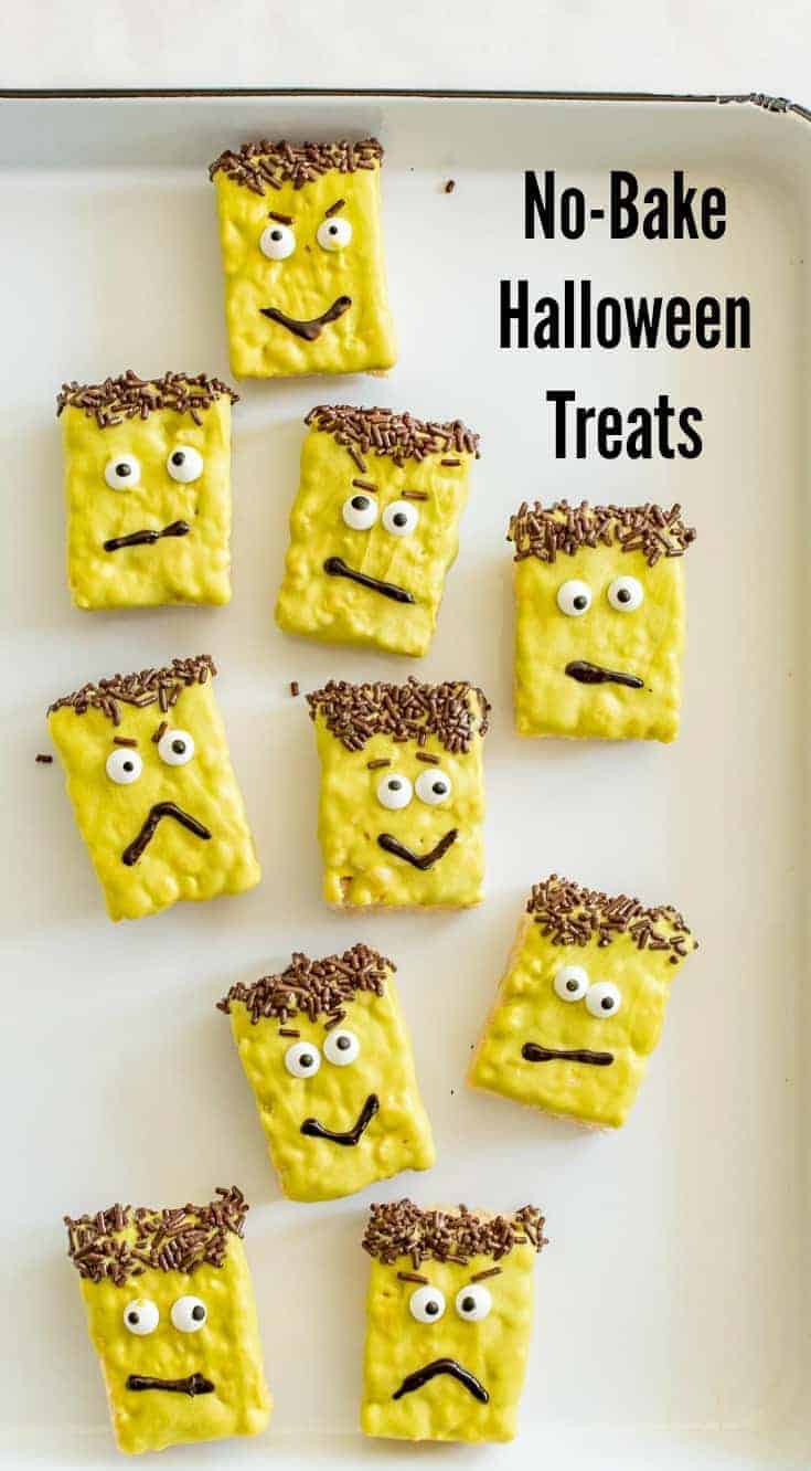 5 fast, easy, kid-friendly, no-bake Halloween treats that are so easy to make your kids could do it on their own. 