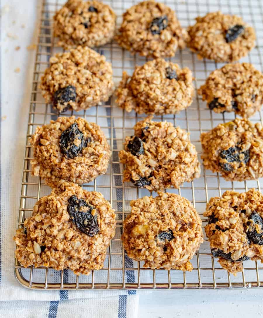 Vegan breakfast cookies that are backed with all kind of healthy nuts, seeds, whole grains, healthy fats, and more to keep you full all morning long.