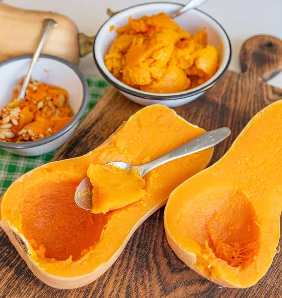 How to cook a whole butternut squash in the slow cooker, which is the easiest way to cook one! No need to peel or remove the seeds before cooking.