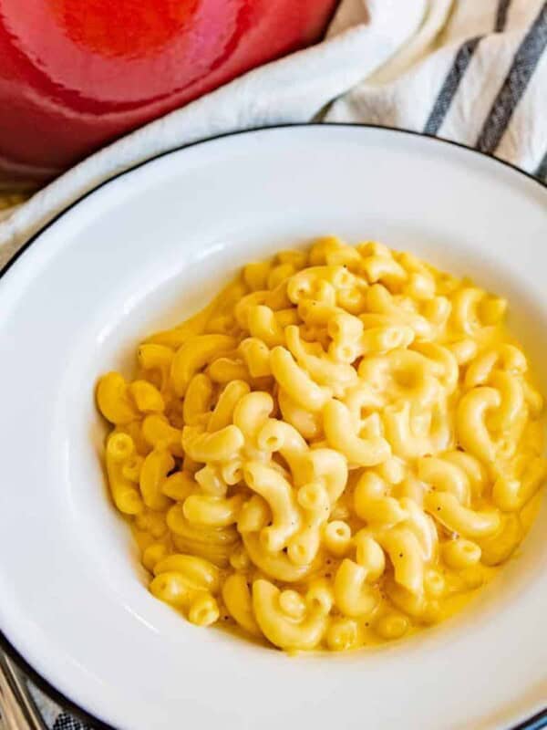 Bowl of Creamy Homemade Mac N Cheese