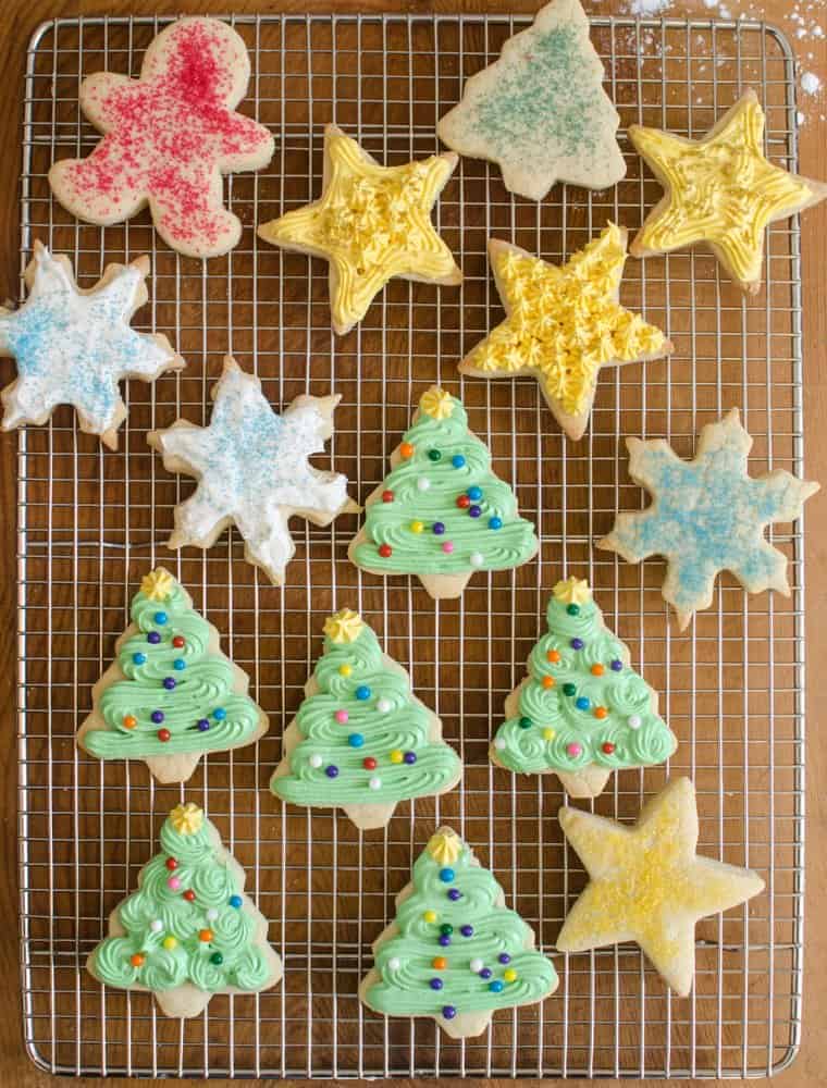 Soft and tender Christmas sugar cookies that are sweet and keep their shape very well and are perfect for decorating; Grandma Lucy's secret recipe!