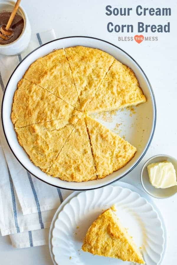 Sour Cream Cornbread Recipe | Easy Sweet Cornbread Recipe