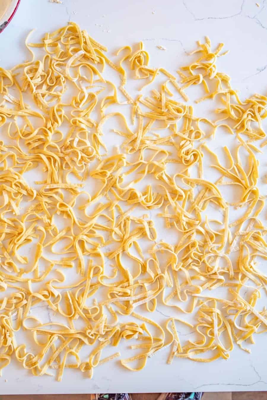 A simple guide on how to make homemade noodles with just a few simple ingredients and just like my grandma makes them.