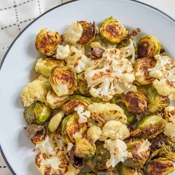 Simple Roasted Brussels Sprouts and Cauliflower